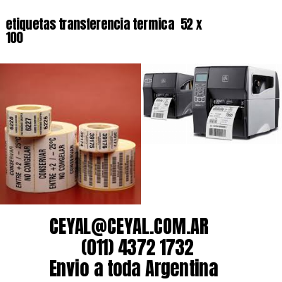etiquetas transferencia termica  52 x 100