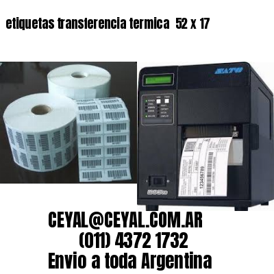 etiquetas transferencia termica  52 x 17