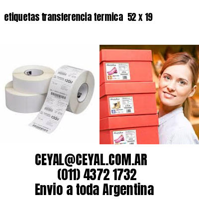etiquetas transferencia termica  52 x 19