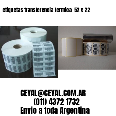 etiquetas transferencia termica  52 x 22