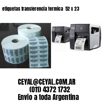etiquetas transferencia termica  52 x 23