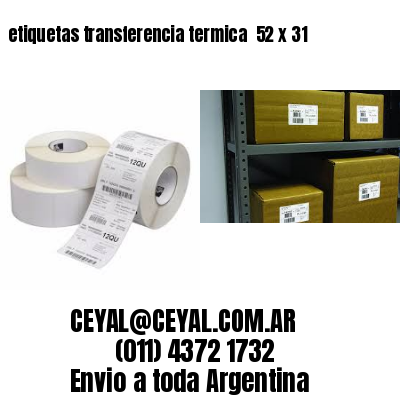 etiquetas transferencia termica  52 x 31
