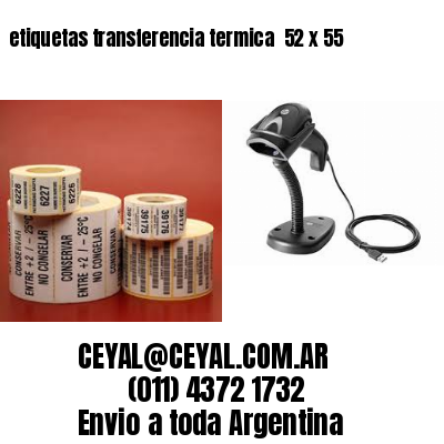 etiquetas transferencia termica  52 x 55