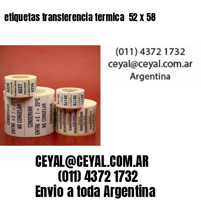 etiquetas transferencia termica  52 x 58