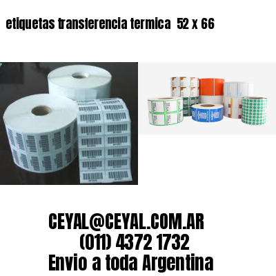 etiquetas transferencia termica  52 x 66
