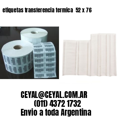 etiquetas transferencia termica  52 x 76
