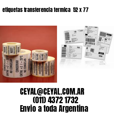 etiquetas transferencia termica  52 x 77