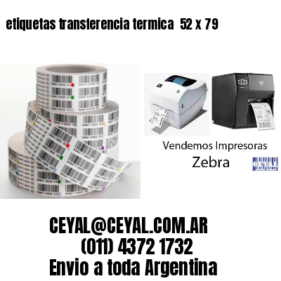 etiquetas transferencia termica  52 x 79