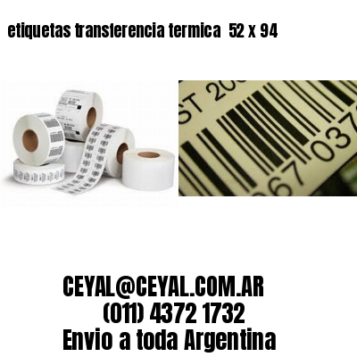 etiquetas transferencia termica  52 x 94