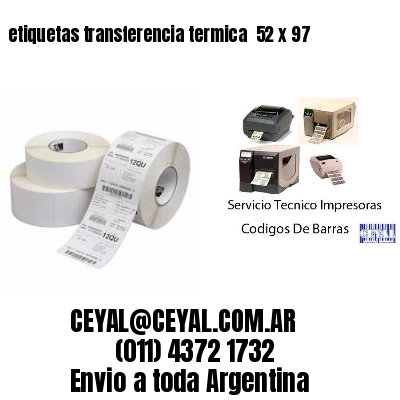 etiquetas transferencia termica  52 x 97