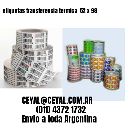 etiquetas transferencia termica  52 x 98