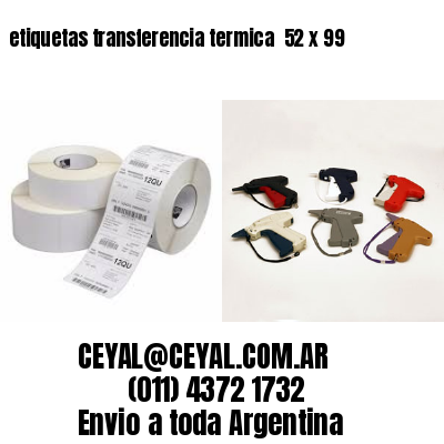 etiquetas transferencia termica  52 x 99