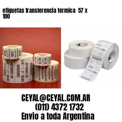 etiquetas transferencia termica  57 x 100