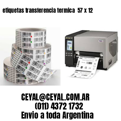 etiquetas transferencia termica  57 x 12