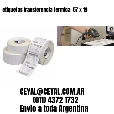 etiquetas transferencia termica  57 x 19