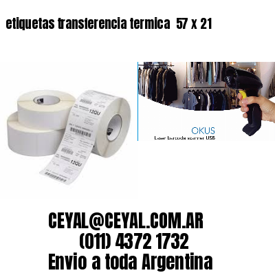 etiquetas transferencia termica  57 x 21