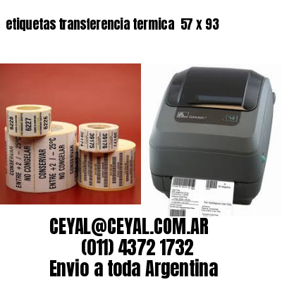 etiquetas transferencia termica  57 x 93
