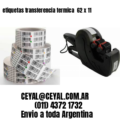 etiquetas transferencia termica  62 x 11