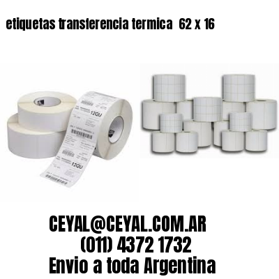 etiquetas transferencia termica  62 x 16