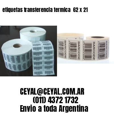 etiquetas transferencia termica  62 x 21