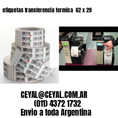 etiquetas transferencia termica  62 x 29