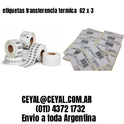 etiquetas transferencia termica  62 x 3