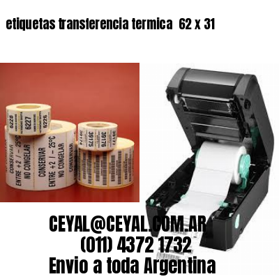 etiquetas transferencia termica  62 x 31