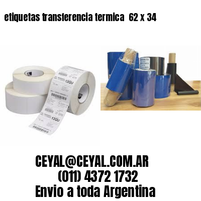 etiquetas transferencia termica  62 x 34