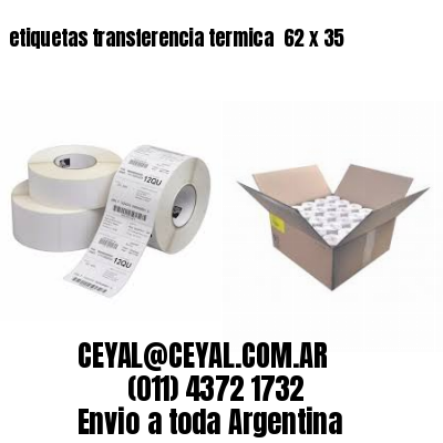 etiquetas transferencia termica  62 x 35