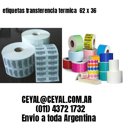 etiquetas transferencia termica  62 x 36