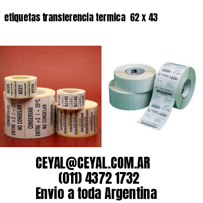 etiquetas transferencia termica  62 x 43