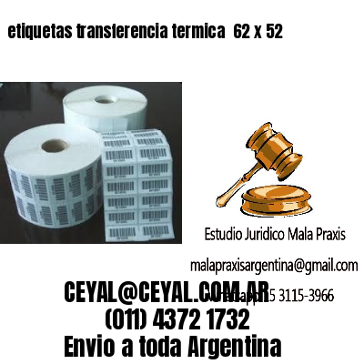 etiquetas transferencia termica  62 x 52