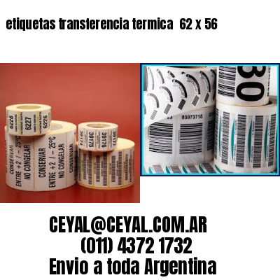 etiquetas transferencia termica  62 x 56