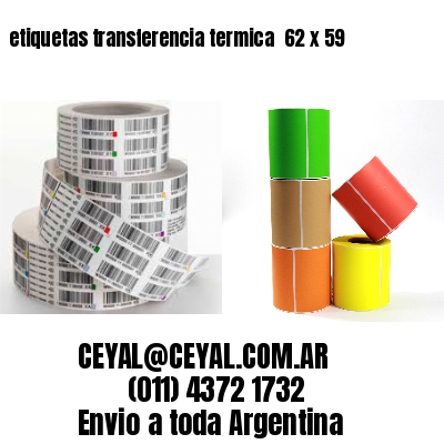 etiquetas transferencia termica  62 x 59