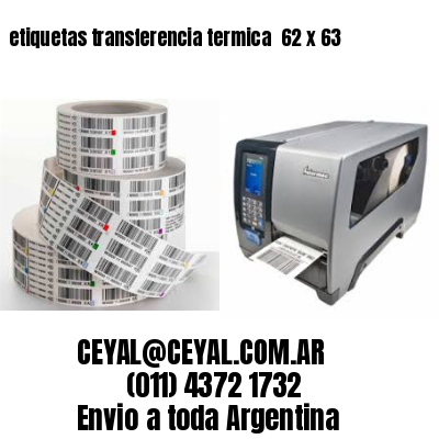 etiquetas transferencia termica  62 x 63
