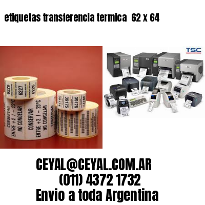 etiquetas transferencia termica  62 x 64