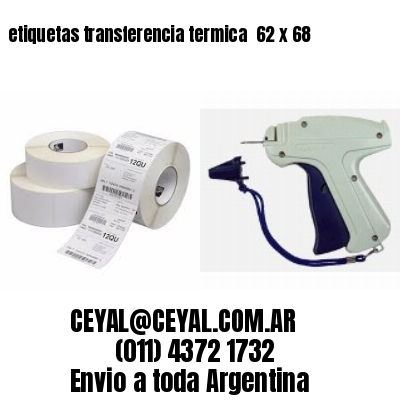 etiquetas transferencia termica  62 x 68