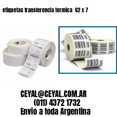 etiquetas transferencia termica  62 x 7