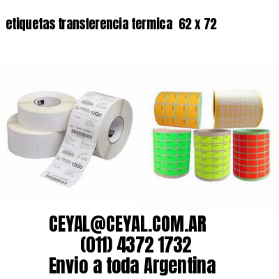 etiquetas transferencia termica  62 x 72