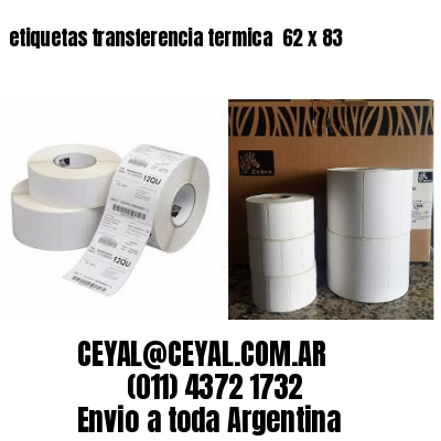 etiquetas transferencia termica  62 x 83
