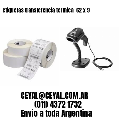 etiquetas transferencia termica  62 x 9