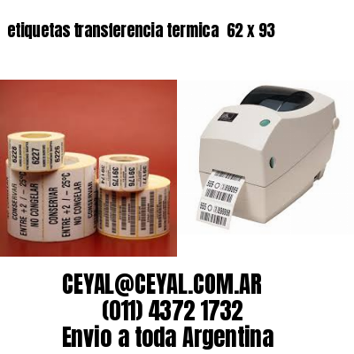 etiquetas transferencia termica  62 x 93