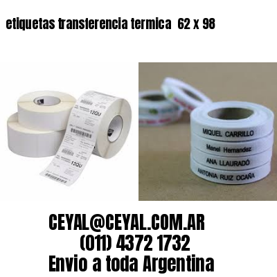 etiquetas transferencia termica  62 x 98
