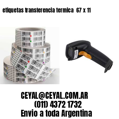 etiquetas transferencia termica  67 x 11