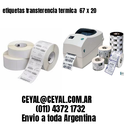 etiquetas transferencia termica  67 x 20