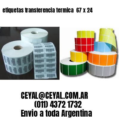 etiquetas transferencia termica  67 x 24