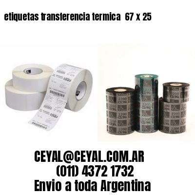 etiquetas transferencia termica  67 x 25