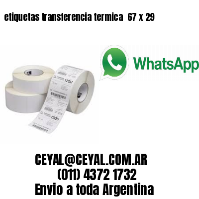 etiquetas transferencia termica  67 x 29