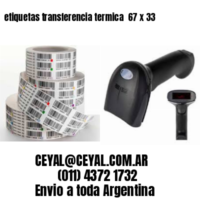 etiquetas transferencia termica  67 x 33