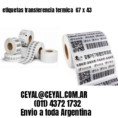 etiquetas transferencia termica  67 x 43